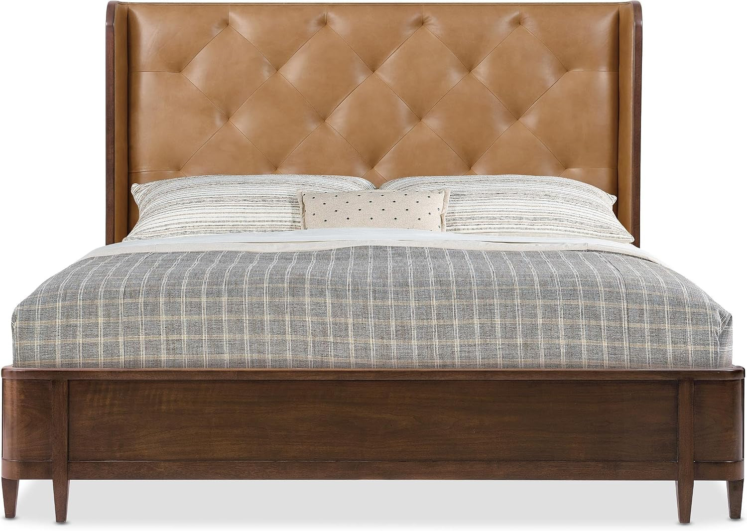 hooker-archives-king-leather-bed-with-a-light-brown-leather-headboard