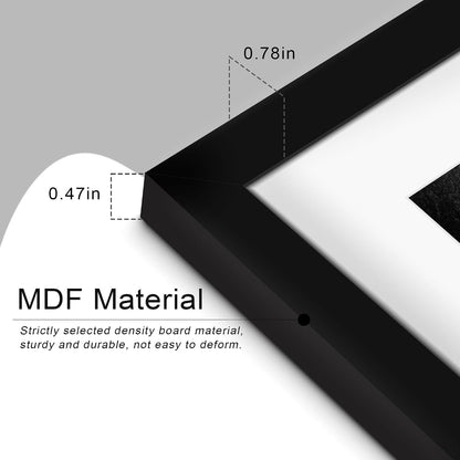 8X10 Picture Frame Sef of 10, for Wall Gallery Decor, Black3