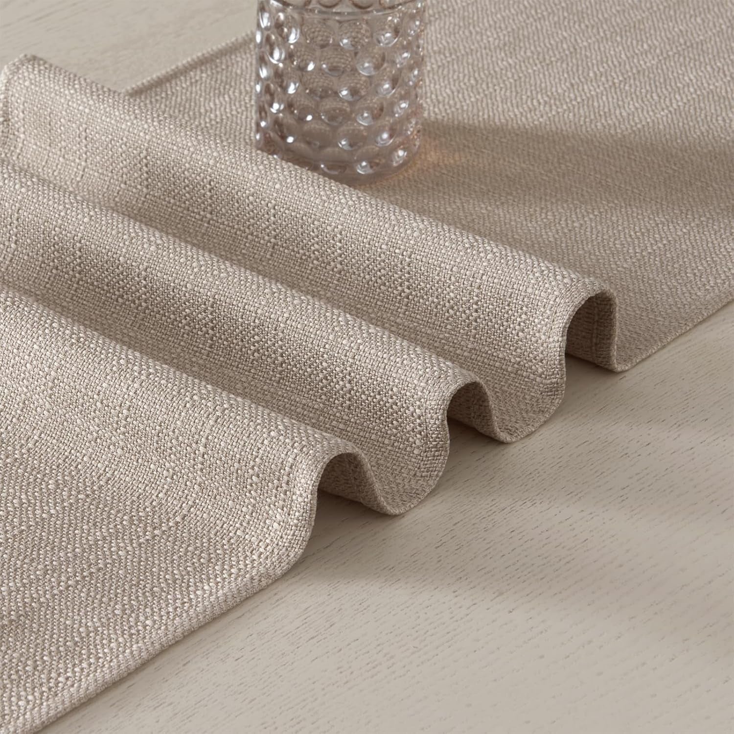 table-runner-waterproof-washable-beige-14x71-inch