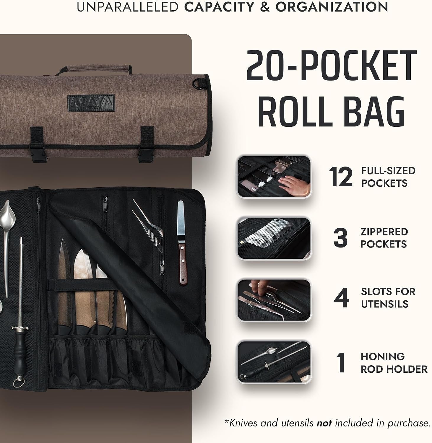 waxed-nylon-chef-knife-roll-bag-with-20-slots-and-zippered-pockets-professional-chef-knife-bag-storage-case-tool-carrier-with-shoulder-strap-knives-not-included-brown