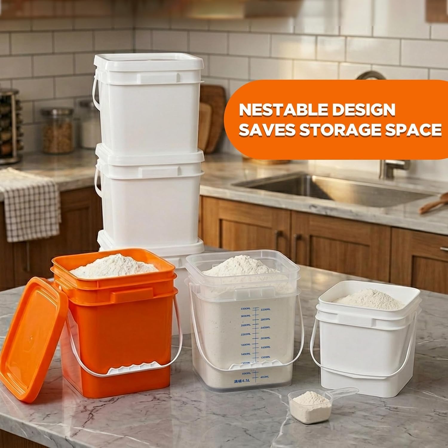 1gallon-food-grade-square-plastic-bucket-with-lid-clear-airtight-storage-container-reusable-pail-for-kitchen-food-water-ice-cream-household-use-transparent-4pcs