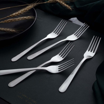 24-Piece Stainless Steel Dinner Forks Silverware - 7.1 Inch Silver Dinner Forks Set of 24, Flatware Set for Home, Kitchen or Restaurant, Mirror Polished, Dishwasher Safe4