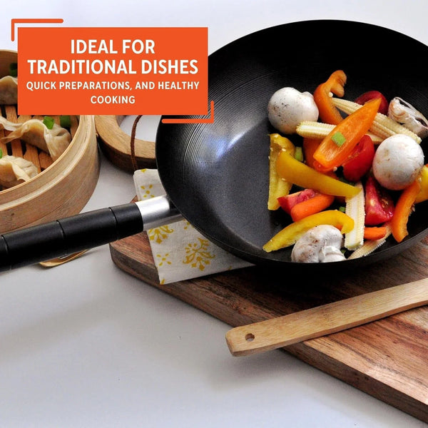 9.5 Inch Carbon Steel Nonstick Wok with Cool-Touch Handle, Black | Cool-Touch Handle, Ideal for Stir Fry, Great for Everyday Meals6