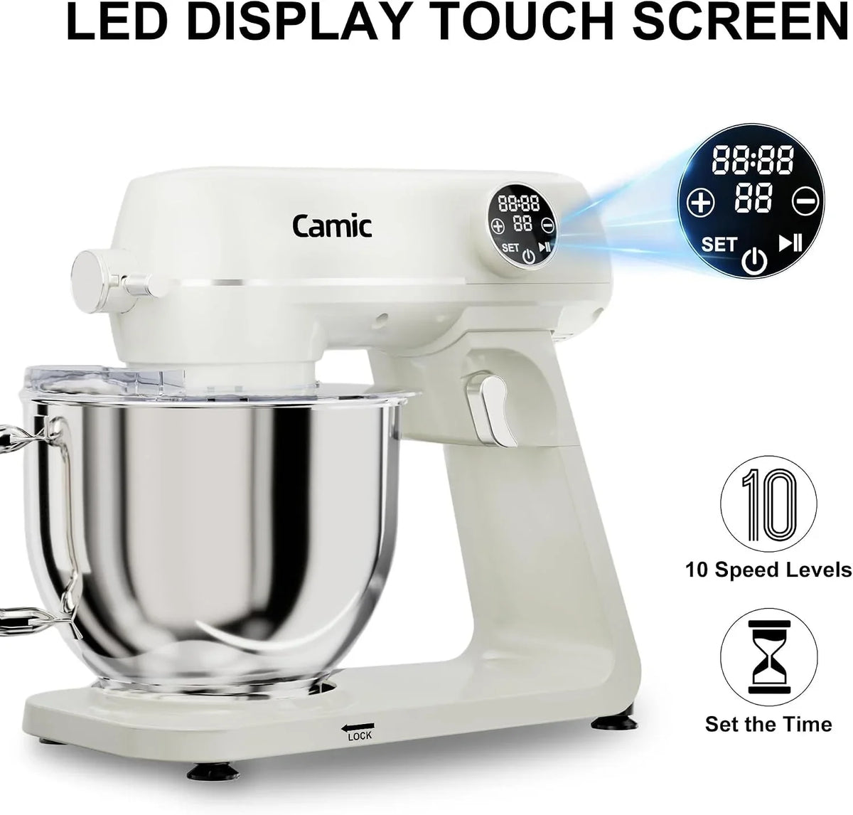 8-45-qt-all-metal-stand-mixer-with-grinder-attachment-10-speed-large-capacity-kitchen-mixer-with-digital-timer-tilt-head-electric-mixer-with-whisk-dough-hook-mixing-beater
