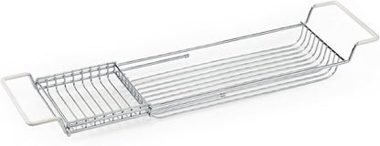 Stainless Steel Expandable Shower Bathtub Tray over the Clawfoot Tub Bath Caddy5