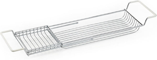 Stainless Steel Expandable Shower Bathtub Tray over the Clawfoot Tub Bath Caddy5