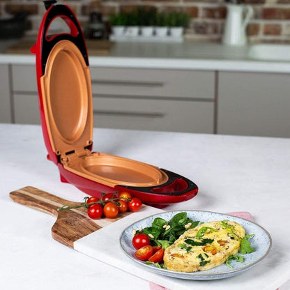 Red Copper 5 Minute Chef Electric Frying Pan Smokeless Nonstick Pan Steak2