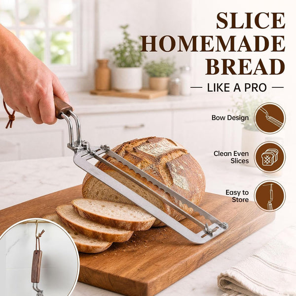 Adjustable Bread Bow Knife,10.5“Sourdough Slicer for Homemade Bread2