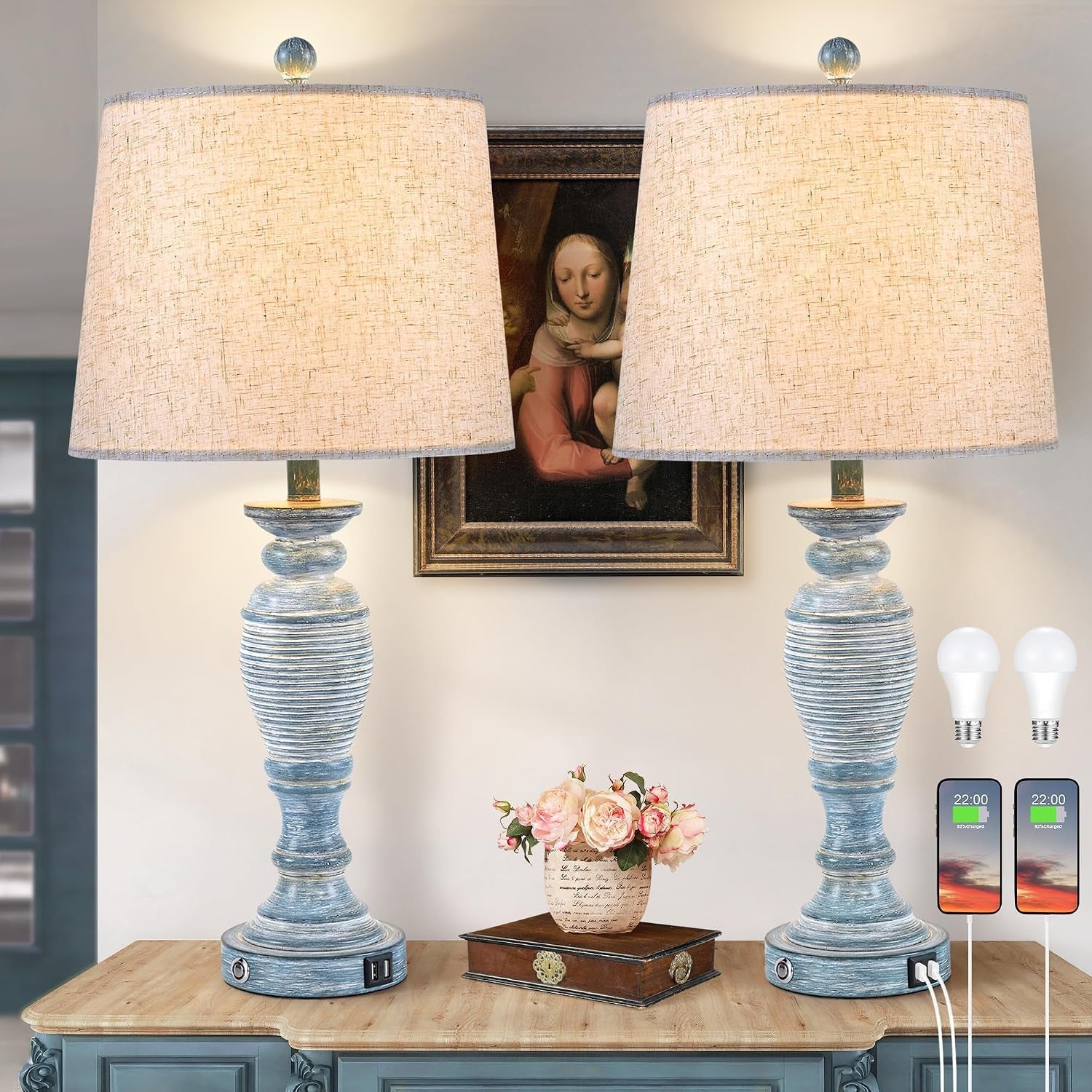 27-7-farmhouse-table-lamps-for-living-room-blue-white-set-of-2