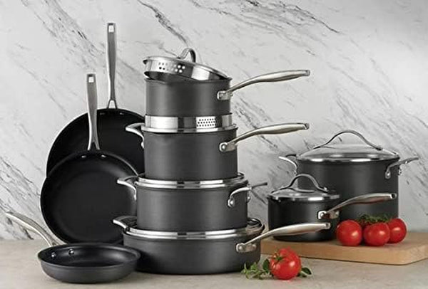 Member Mark 15 Piece Hard Anodized Aluminum Cookware Set with 7-Piece Kitchen Tools Set2
