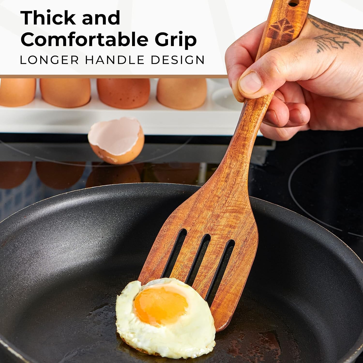 wooden-spatula-for-cooking-teak-wood-set-of-4-for-non-stick-frying-pan-includes-paddle-turner-slotted-spurtle-scraper-long-ergonomic-handles-scratch-free-design
