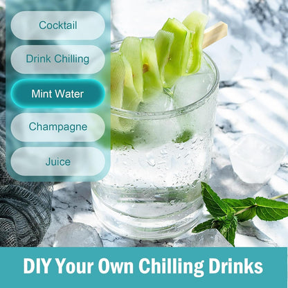 3 Pack Ice Cube Trays with Lid for Freezer, Flexible Silicone Bottom for Easy Release, Stackable Space-Saving Ice Molds, 1.2" Cubes Color-Coded (2 Green 1 Blue) for Juice, Coffee & Cocktails, BPA Free6