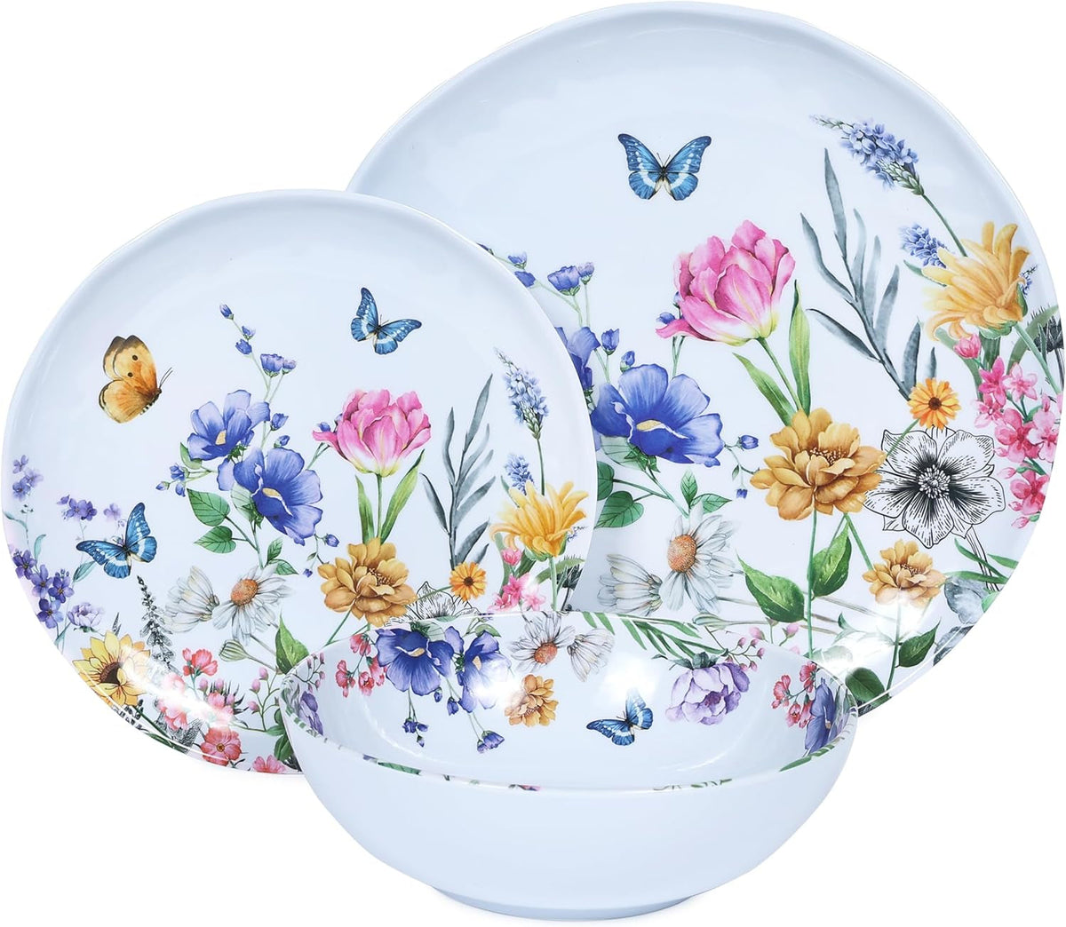 12-piece-melamine-dinnerware-sets-plates-and-bowls-sets-floral