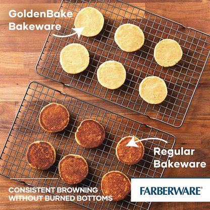 GOLDEN BAKE Nonstick Jumbo Baking Cookie Sheet, Light Gray | Even Baking, Sheet Pan for Cookies and Sides, 14-Inch X 16-Inch, Heavy-Gauge Steel, Oven Safe to 450Â°F, Large-Batch Baking3