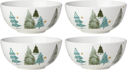 Balsam Lane Porcelain 12-Piece Christmas Dinnerware Set for 44