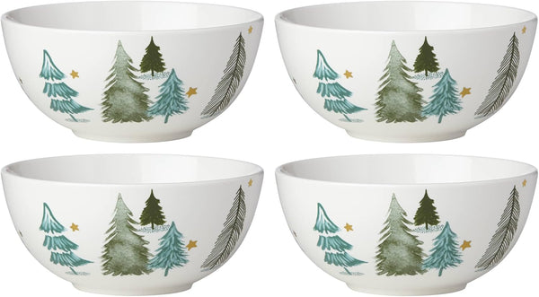 Balsam Lane Porcelain 12-Piece Christmas Dinnerware Set for 44