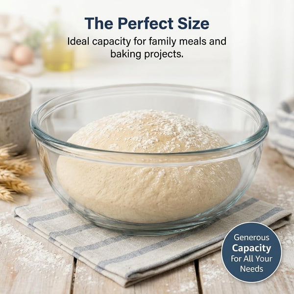 Large Glass Bowl,6 Quart Glass Mixing Bowl3