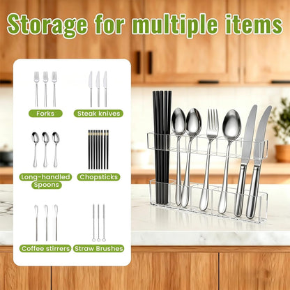 9.5" Large Acrylic Straw Holder for Cabinet Door, Straw Organizer7