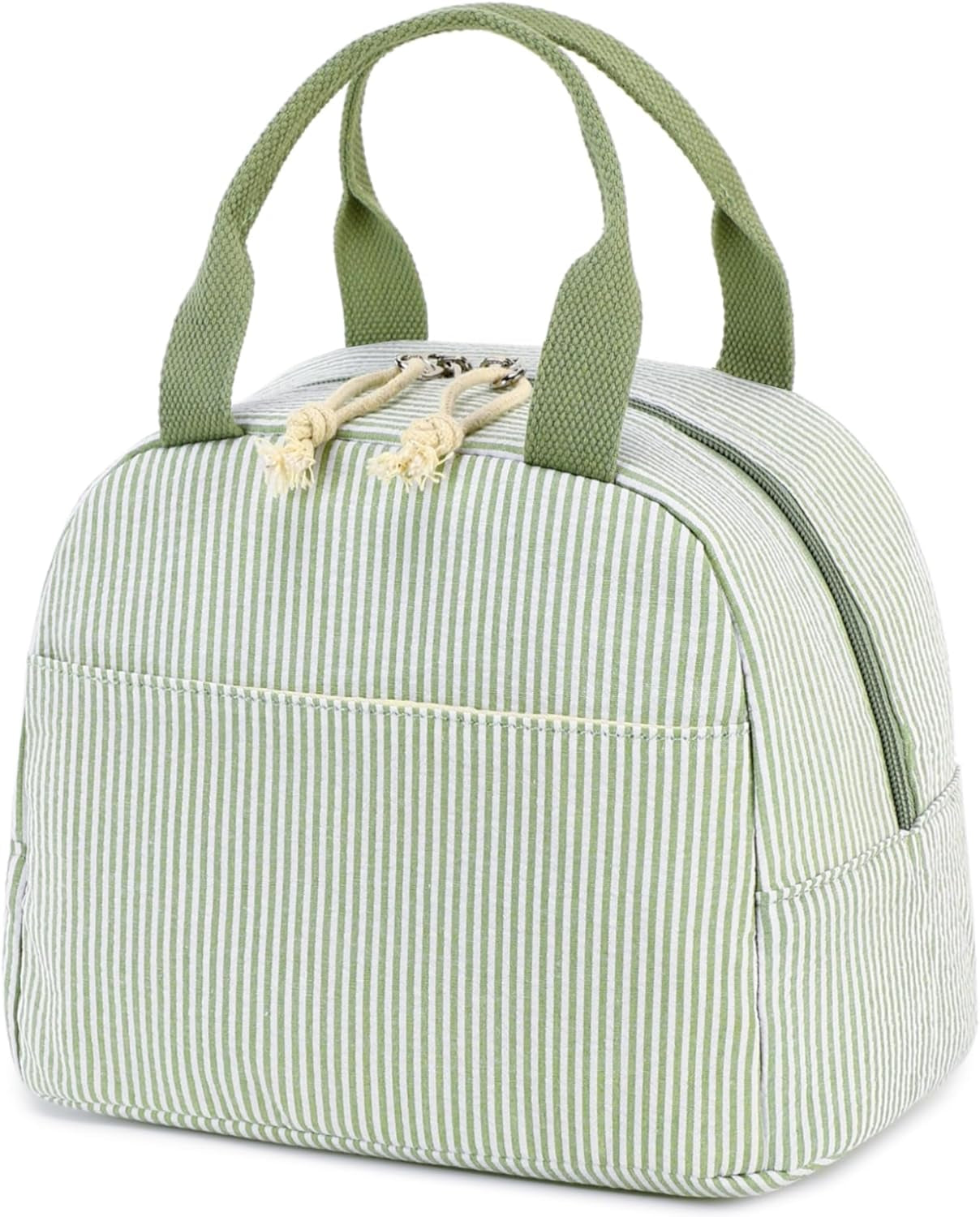 lunch-box-for-women-cute-lunch-bag-reusable-insulated-lunch-bags-large-capacity-lunchbox-cooler-for-work-picnic-or-travel-gifts-a-sage-green-white-stripes-10-x-7-5-x-8-inches