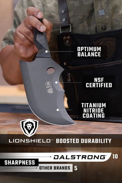 9" Meat Cleaver - Titanium Nitride Coated5