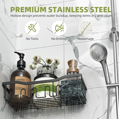 Shower Caddy, 5 Pack Stainless Steel Shower Shelves3