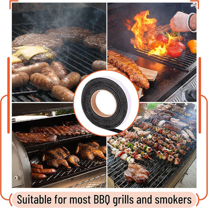 '- Grill Gasket, 1/2"X1/8", 15 Ft, Smoker Gasket Sealer | High Temp, Easy to Cut, Strong Adhesion, Suitable for Most BBQ Grills and Smokers6