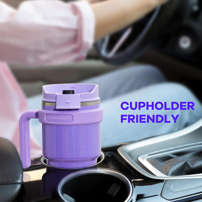 20 Oz Insulated Travel Coffee Mug Tumbler with Handle and Straw6