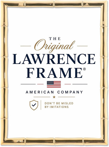 5" W X 7" H Gold Metal Picture Frame with Bamboo Design (712257)2