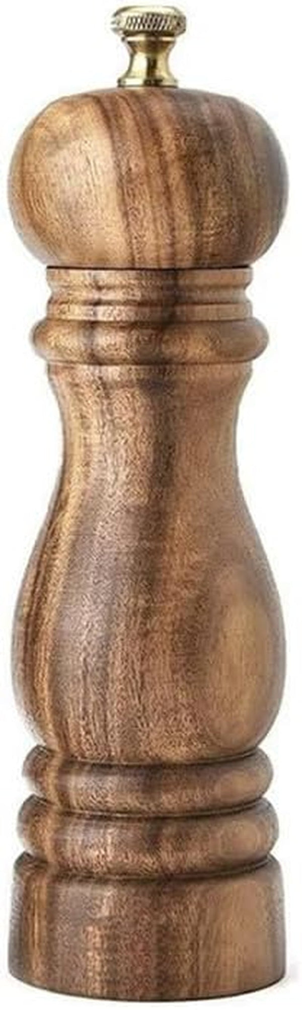 Vintage Wooden Pepper Grinder, Adjustable Manual Spice Mill with Ceramic Core for Peppercorns Sea Salt, Wood & Black Optional1