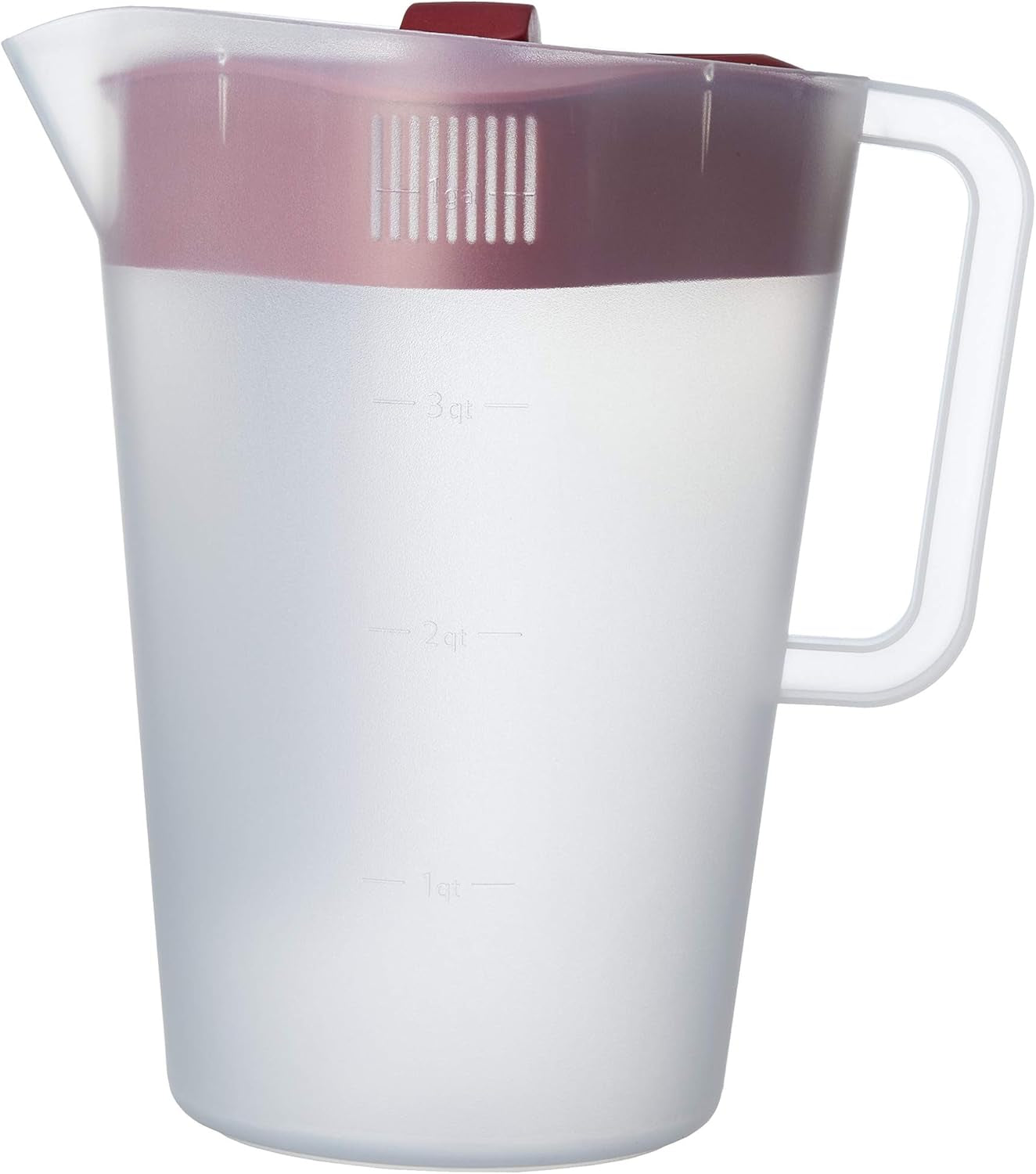 1-gallon-pitcher-with-embossed-measurements-integrated-pour-spout-4-way-lid-made-without-bpa-clear-red