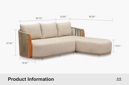 Patio Furniture Set 2-Piece Patio Sofa with Ultra-Thick Cushion7