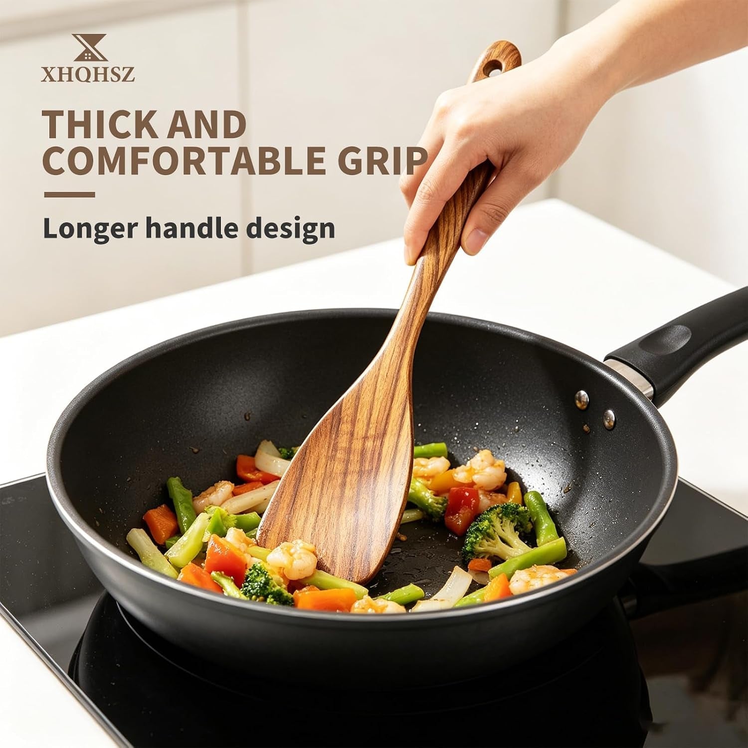 natural-teak-wood-cooking-utensils-wooden-spatula-set-with-paddle-turner-slotted-spurtle-scraper-long-ergonomic-handle-safe-for-non-stick-pans-4-pack