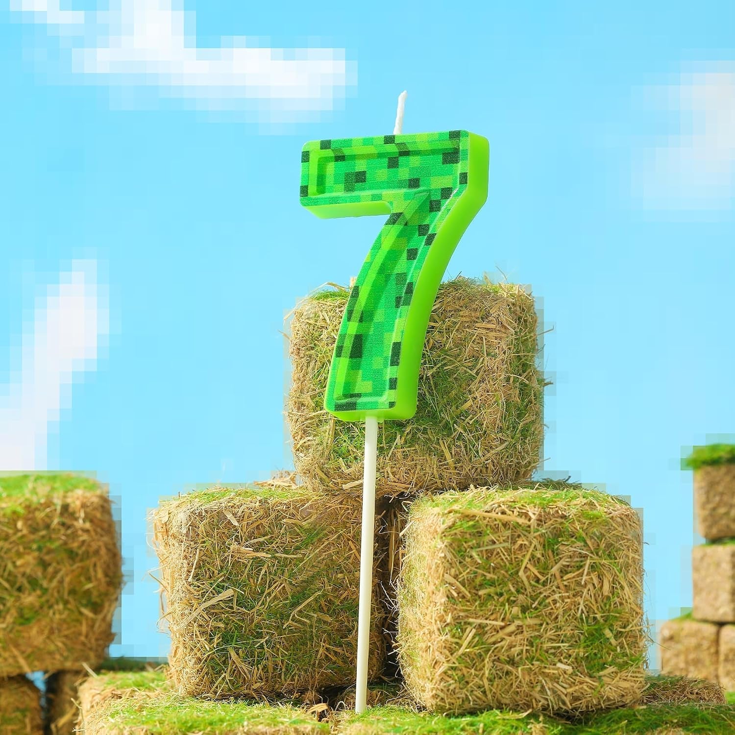 2-76-inch-number-7-pixel-birthday-candles-green-miner-number-candles-cake-number-candles-party-celebration-style-candle