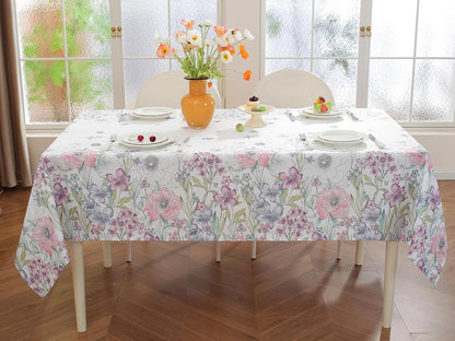 Pastoral Wildflowers Tablecloth Rectangle, Colorful, 52 X 70 Inch9