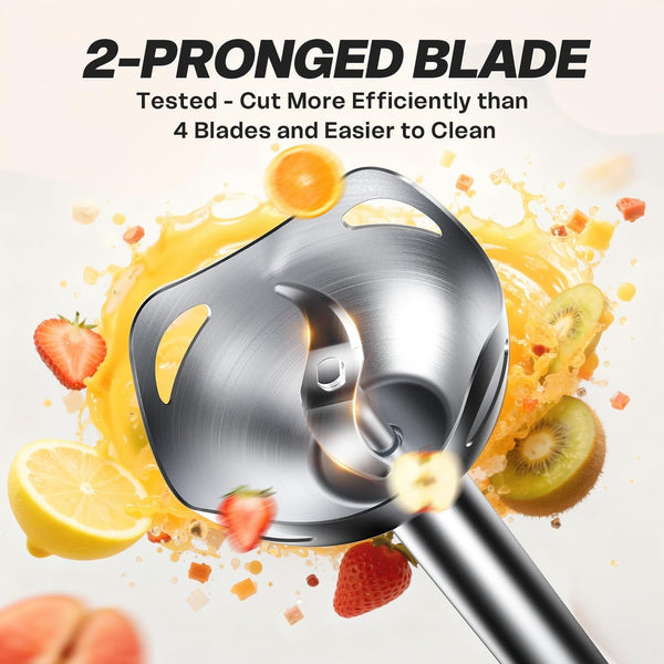 Immersion Blender Corded 400W, 2 Speed, Emulsifier, Blend, Bpa-Free | Hand Blender Stick Mixer, Ergonomic Handle, Stainless Steel Blades, Effortless Blending for Soup, Smoothies, Puree, Baby Food3