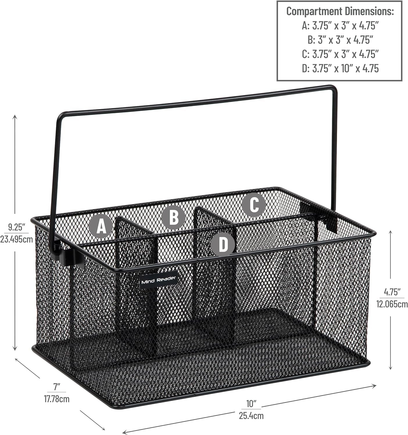 multi-purpose-storage-caddy-with-handle-desktop-organizer-cutlery-holder-4-compartments-metal-mesh-black