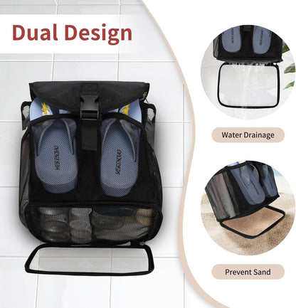 Mesh Shower Caddy Portable Shower Bag for College Dorm Room Essentials5