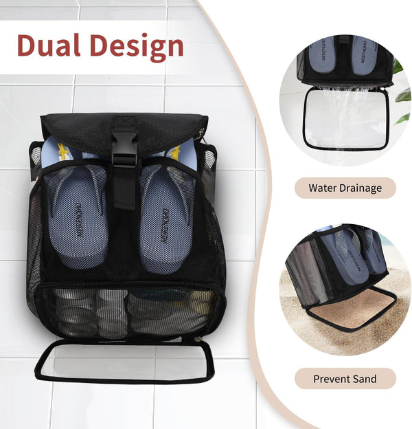 Mesh Shower Caddy Portable Shower Bag for College Dorm Room Essentials5