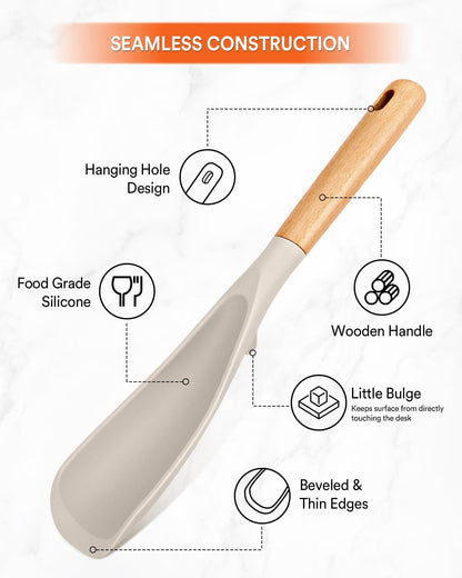 Cooking Spoon and Rice Scooper for Nonstick Cookware,Multi-Function3