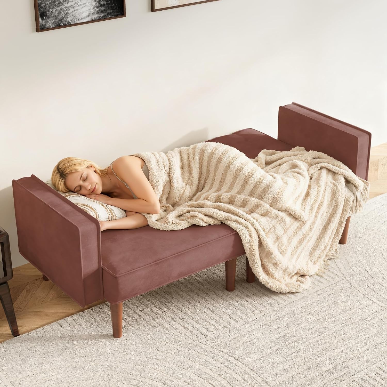 71-velvet-futon-sofa-bed-versatile-loveseat-couch-sleeper-sofa-with-adjustable-backrest-mid-century-modern-futon-couch-for-small-space-living-room-office-apartment-velvet-fabric-pink