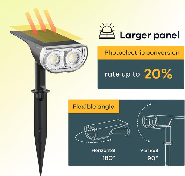 Solar Spotlights Outdoor Waterproof Dusk to Dawn Warm White 6 Pack3