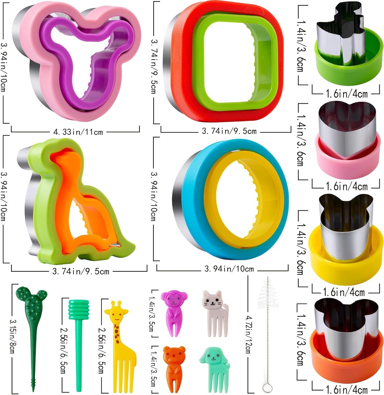 sandwich-cutter-for-kids-lunch-22-pcs-large-sandwich-maker-cookie-cutters-and-sealer-set-stainless-steel-bread-decruster-dinosaur-mickey-heart-shape-for-boys-girls