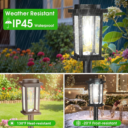 Solar Pathway Lights Outdoor, 12 Pack Solar Powered Garden Lights Waterproof, Auto On/Off Outdoor Landscape Lights for Patio, Walkway, Driveway, Lawn, Pool Decor. (Cold White)7