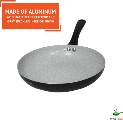 12 Inch Premier Cera Aluminum Speckled Gray Ceramic Fry Pan | Ideal for Pan Frying3