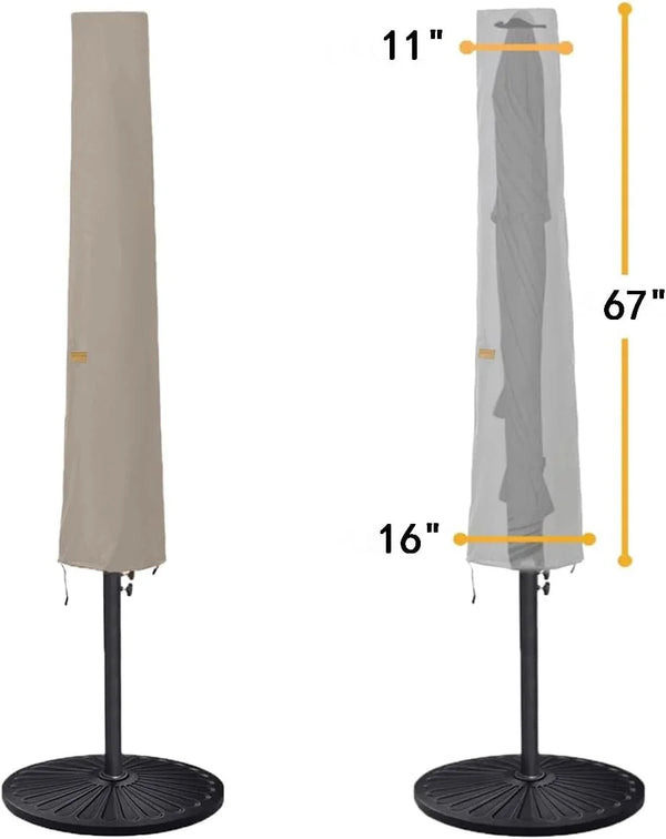 Umbrella Cover for 6Ft to 9Ft Patio Umbrellas, Waterproof and Durable Market Umbrella Cover with Zipper and Rod2