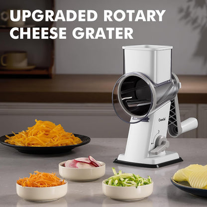 Upgraded Rotary Cheese Grater Hand Crank, Vegetable Shredder Slicer7