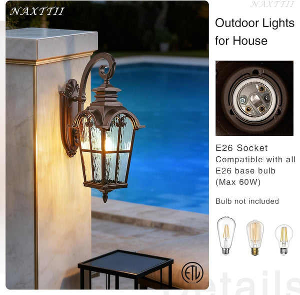 Exterior Lighting Fixtures, ORB Finish Large Outdoor Wall Lights2