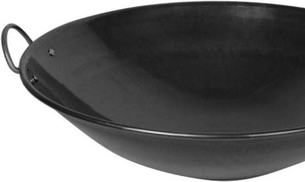 '- 19-Inch Steel Wok with Curved Rim - Traditional Stir Fry Pan for Chinese Japanese and Cantonese Cooking Ideal for Grilling Frying and Steaming Made in Taiwan3