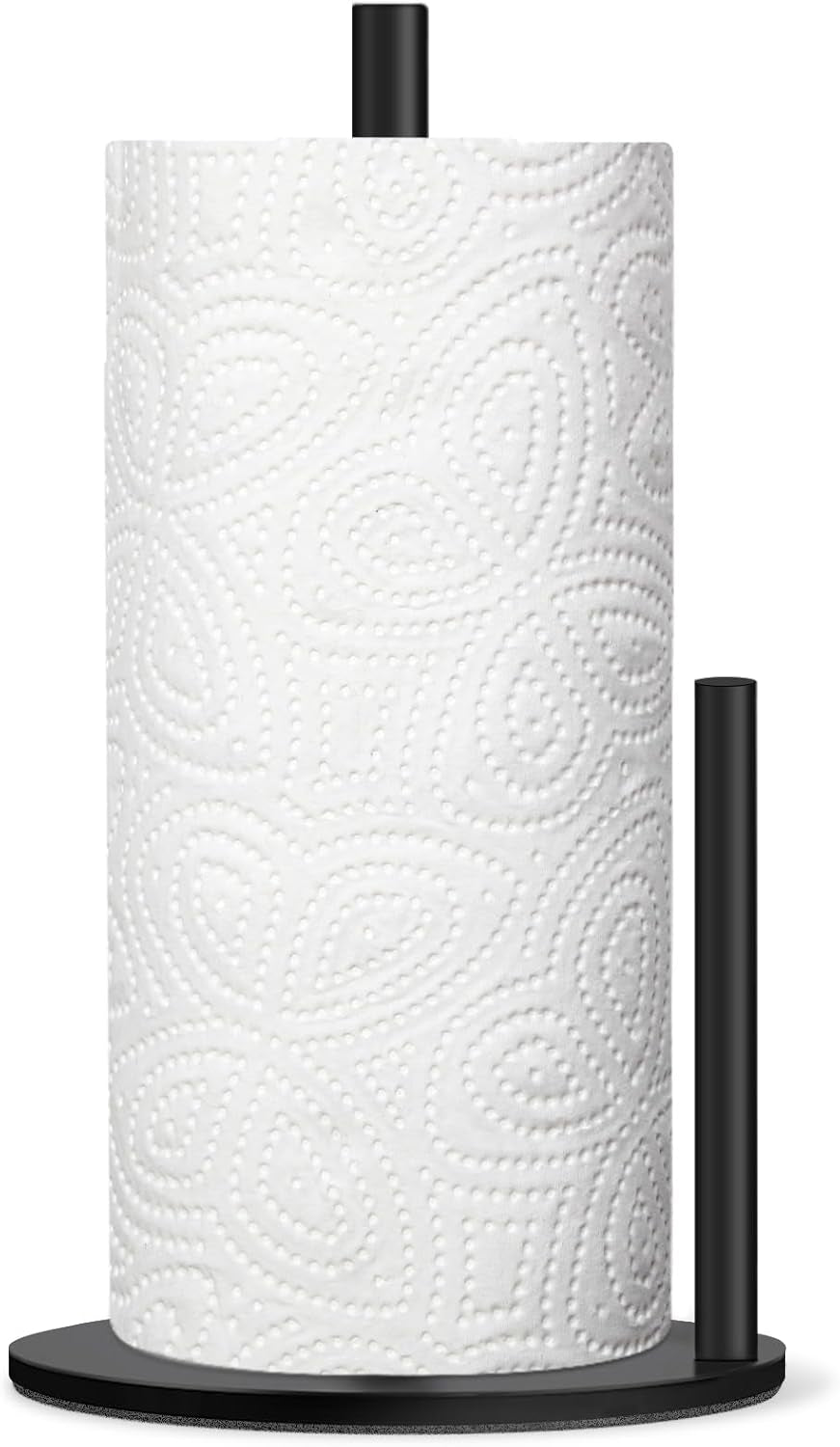 black-paper-towel-holder-countertop-paper-towel-holder-with-weighted-base
