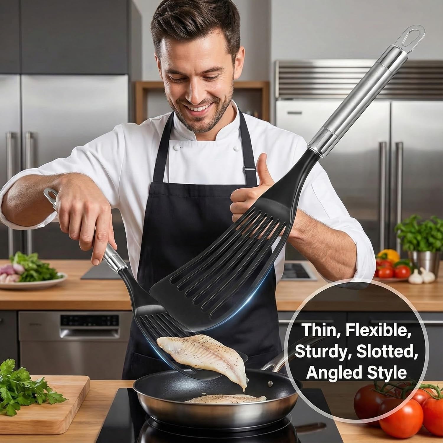 thin-flexible-fish-spatula-for-nonstick-cookware-black-egg-flipper-turner-w-hollow-steel-handle-slotted-angled-lfgb-complaint-nylon-blade-dishwasher-safe-silver-handle
